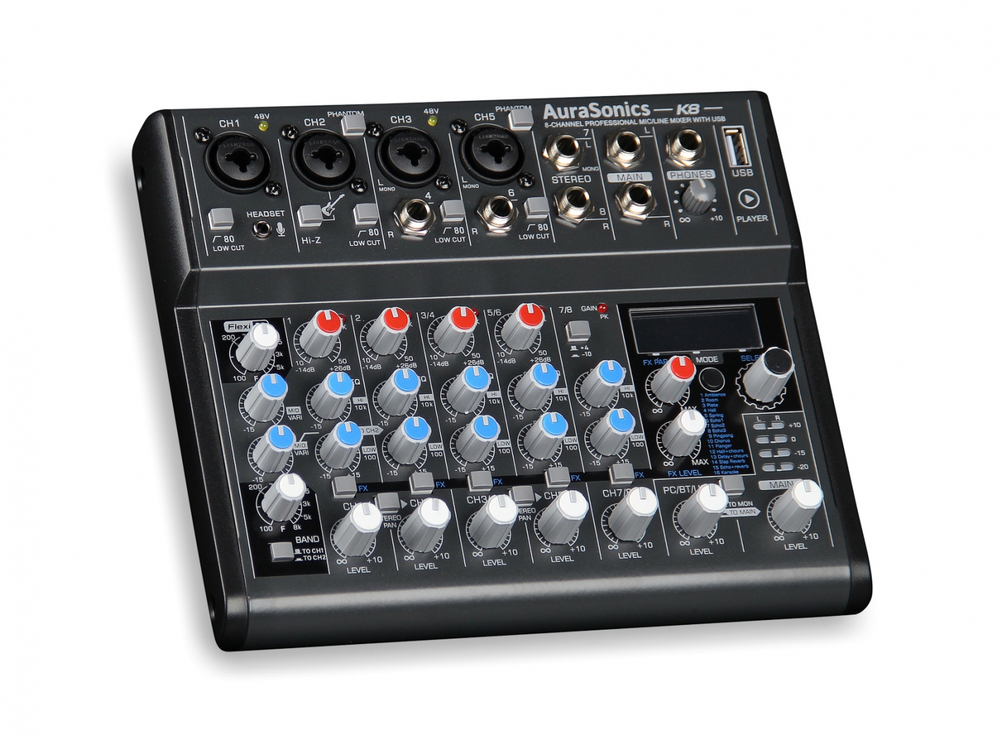 AuraSonics K8 компактный микшерный пульт в Каменск-Уральске