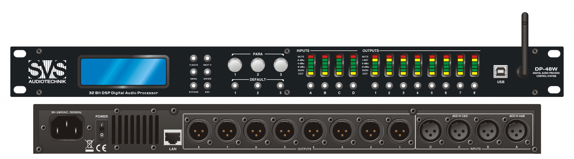 SVS Audiotechnik DP-48W Цифровой процессор: 4 входа 8 выходов в Каменск-Уральске