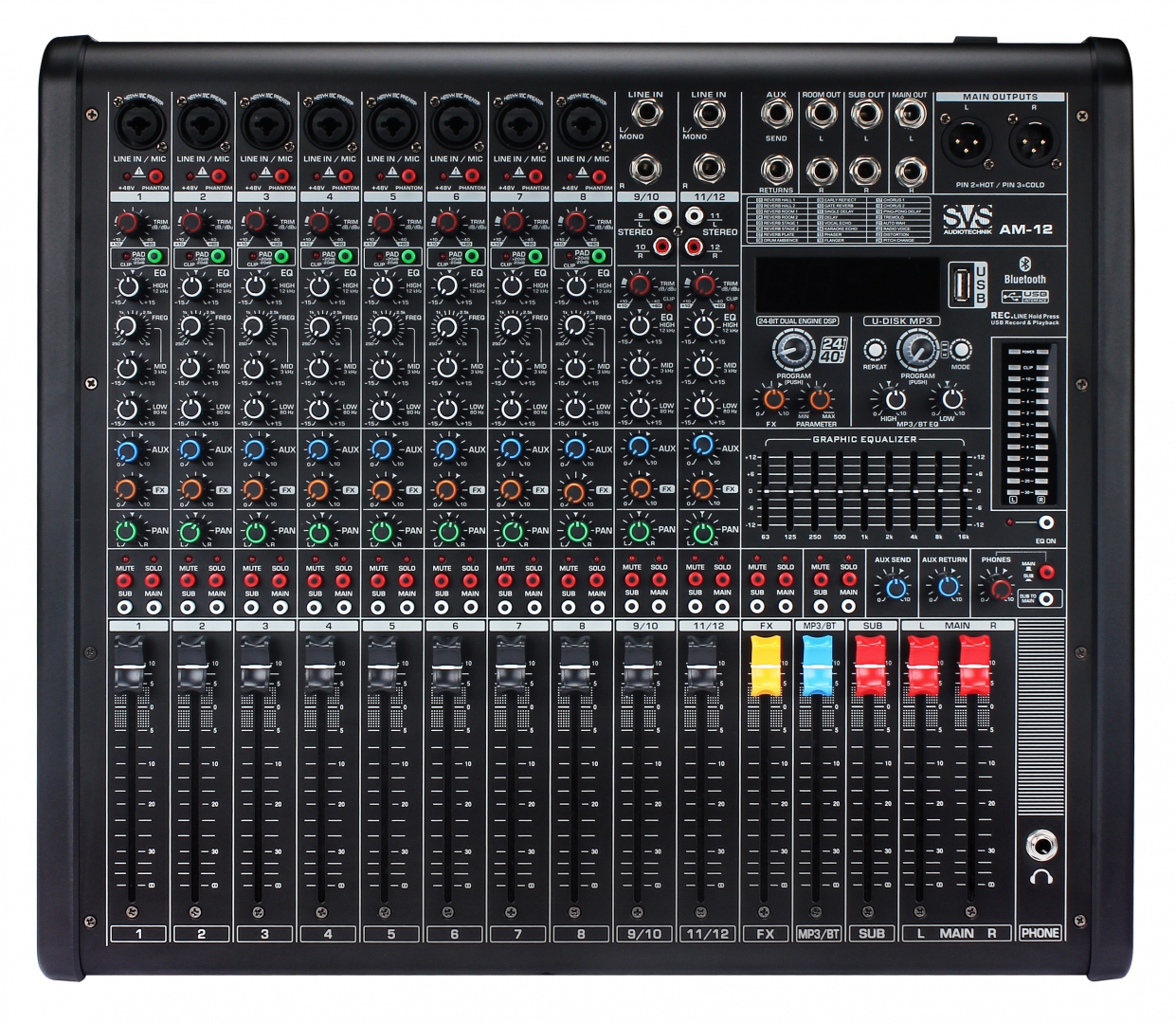 SVS Audiotechnik mixers AM-12 Микшерный пульт аналоговый, 12-канальный в Каменск-Уральске