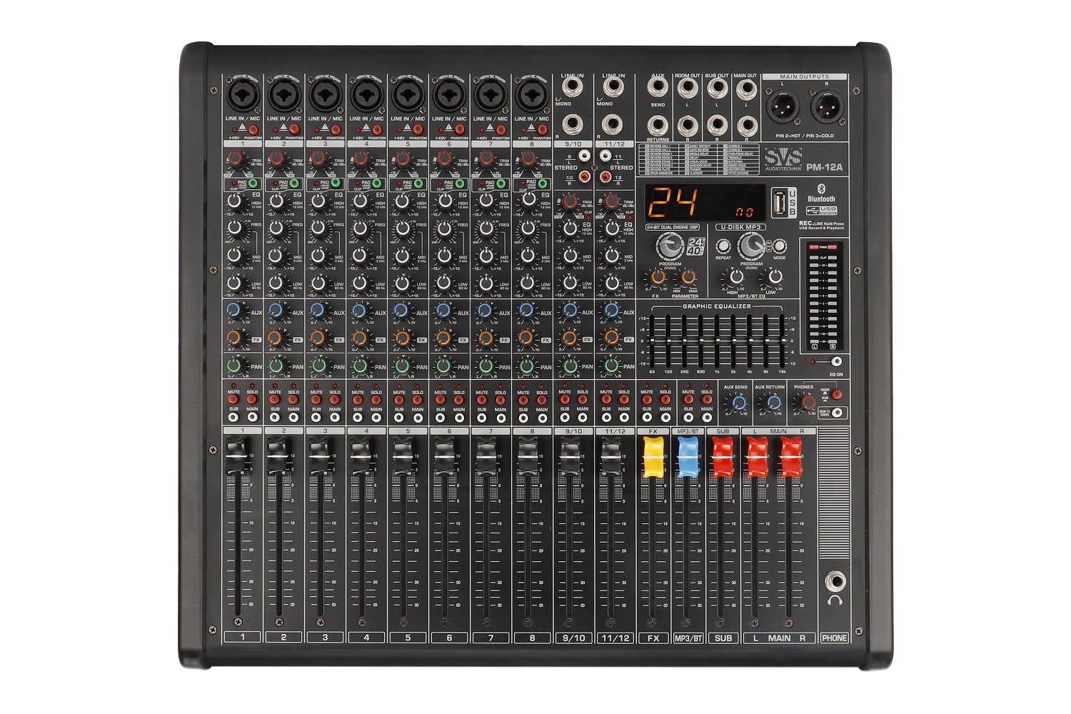 SVS Audiotechnik mixers PM-12A Активный аналоговый микшерный пульт, 12-канальный в Каменск-Уральске